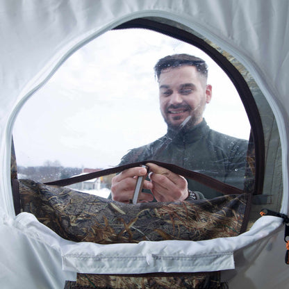 RBM Outdoors Cuboid 4.40 - All-Season Double-Layer Hot Tent with Stove Jack for 2-6 People