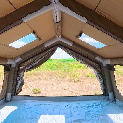 Coody 13.6 | RBM Outdoors (Koala 5) Forest Green + Stove Caminus M - Inflatable Tents with Stove