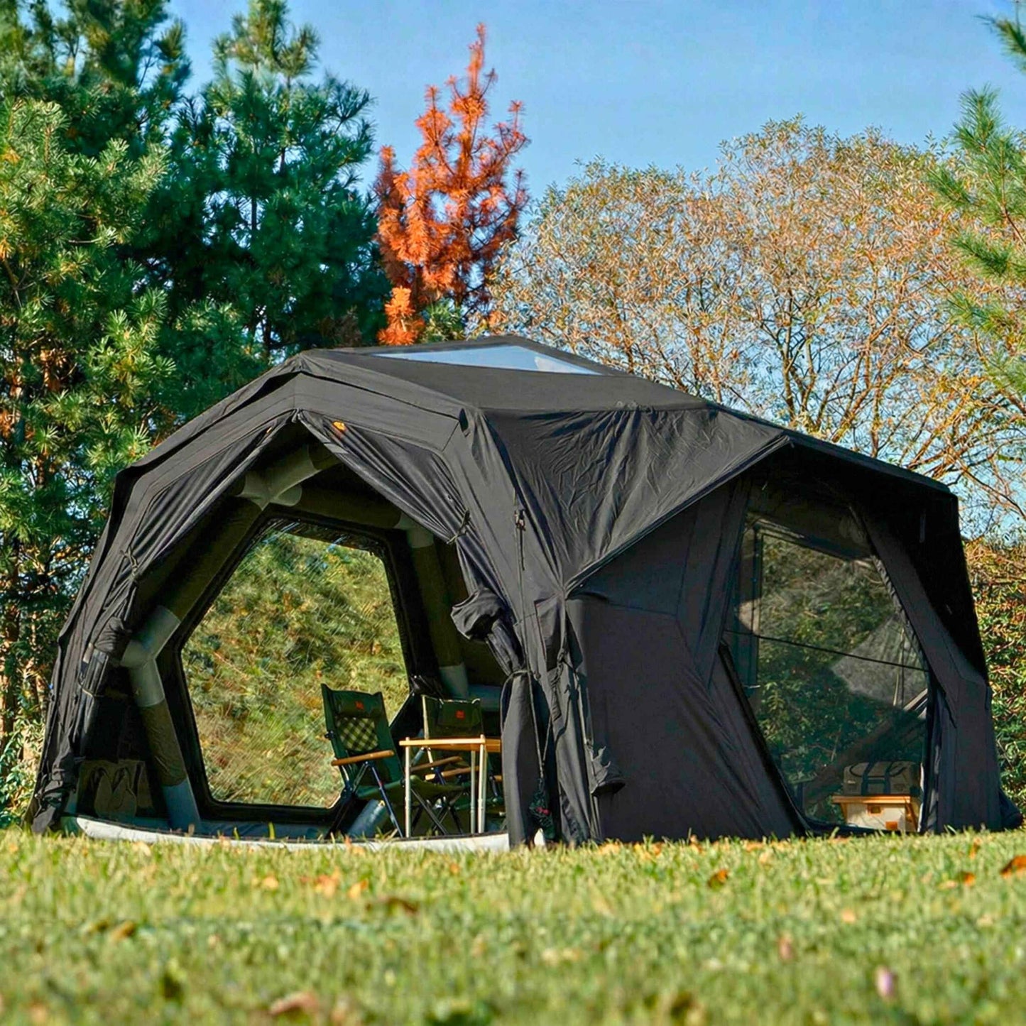 Coody Hub Pro Black - Inflatable Tent for Camping (2-6 Person)
