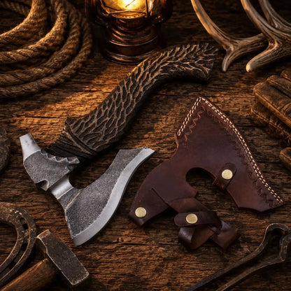 13” HAND FORGED CARBON STEEL HANDMADE HUNTING VIKING TOMAHAWK HATCHET AXE