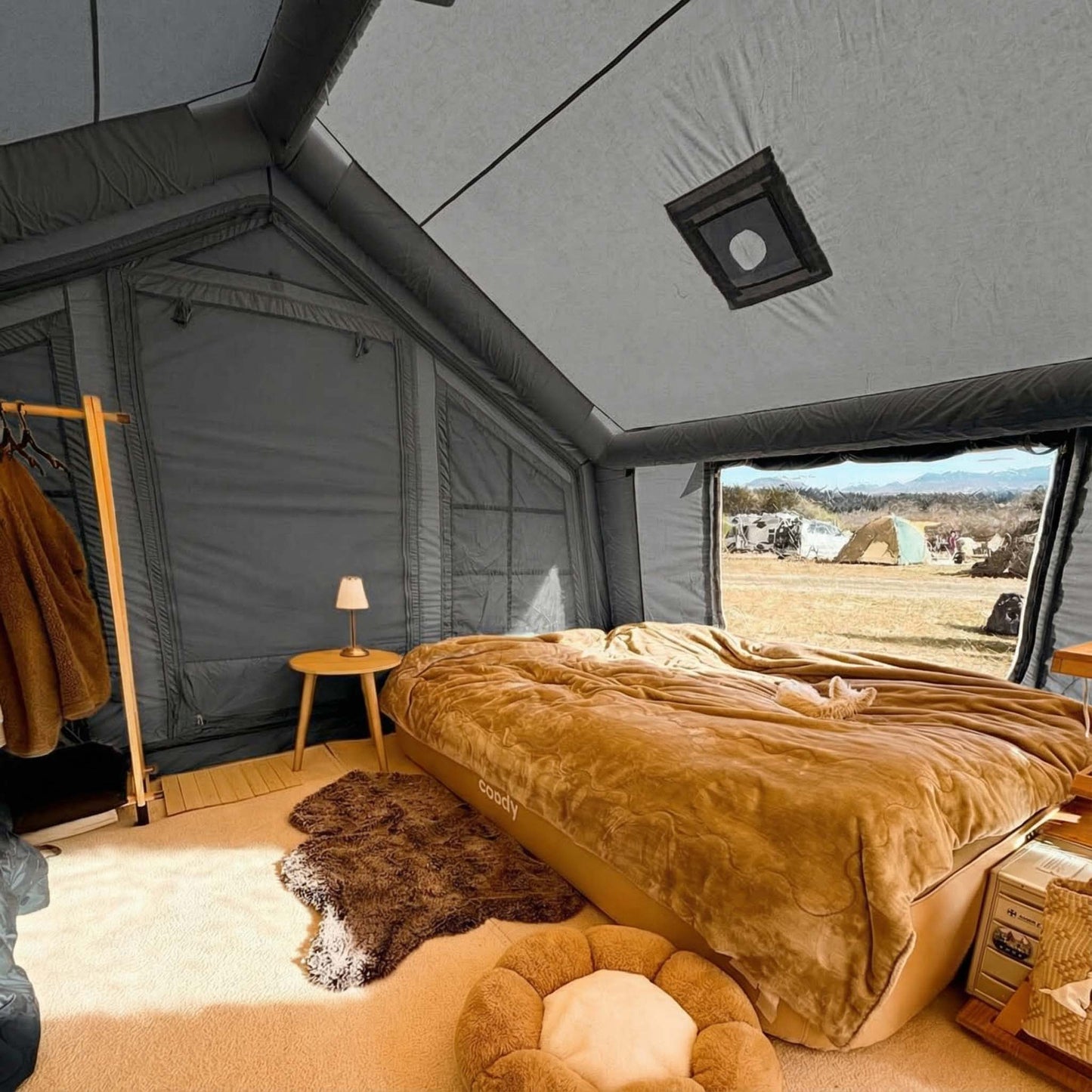 Coody 17.2 (Koala-7) Gray Inflatable Tent House for Camping (2-10 person)