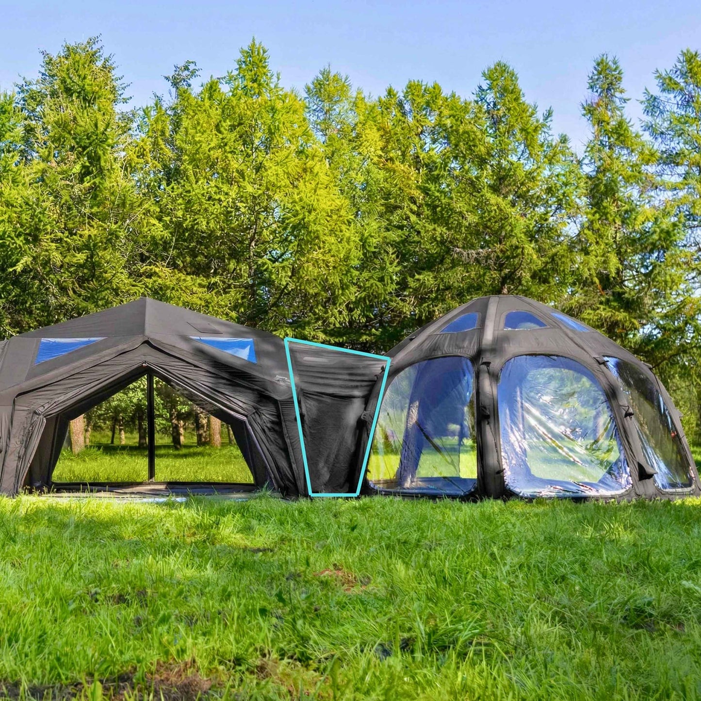 Coody Connector Aurora Dome-to-Tent(17.2, 13.6, Hub, 10)- Black