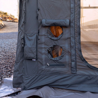 Coody 10.0 PRO Gray - Premium Inflatable Canvas Tent for 2–4 Campers