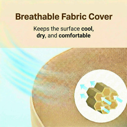 Coody Air Mattress Beige King (197×184×35 cm) – Premium Air Bed with Built-in Pump