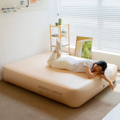 Coody Coreo Air Mattress Wide Queen (180 × 200 × 35 cm) – Structured Air Block Inflatable Bed, Compact Pack Design