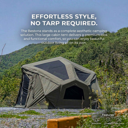 Coody | RBM Bestona Inflatable Tent for 2-4 Person (Forest Green)