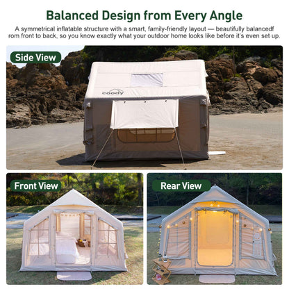 Coody 8 Beige Inflatable Tent House for Camping (1-4 person)