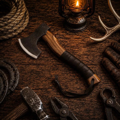 HAND FORGED CARBON STEEL HANDMADE Throwing TOMAHAWK HATCHET AXE
