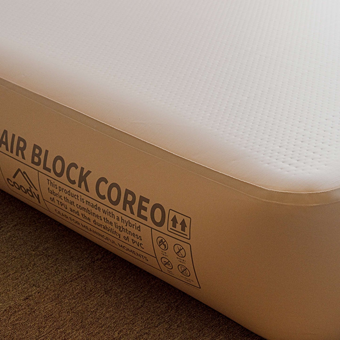 Coody Coreo Air Mattress Queen (150 × 200 × 35 cm) – Structured Air Block Inflatable Bed, Compact Pack Design