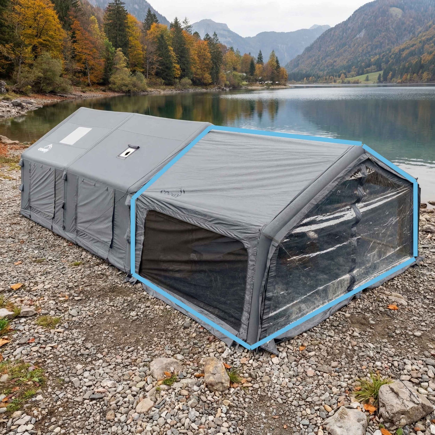 Coody AirTarp Gray - Inflatable Canopy for Tent 17.2, 13.6, Hub, 10.0