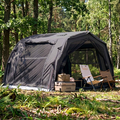 Coody 10.0 PRO Gray - Premium Inflatable Canvas Tent for 2–4 Campers