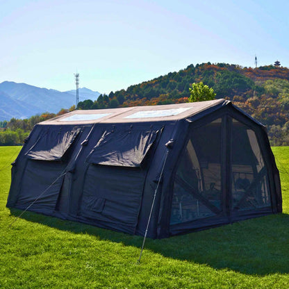 Coody Familia AirTent 17.2 Pro Black - Inflatable Tent for Camping (2-10 Person)