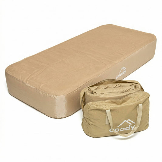 Coody Air Mattress Beige Twin XL (197×91×35 cm) – Premium Air Bed with Built-in Pump