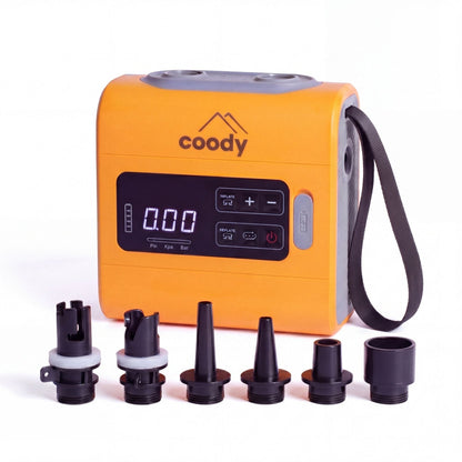Coody Familia AirTent 17.2 PRO Gray (2-10 Person)+Electric Pump+TPU Door Gray+Ground Sheet