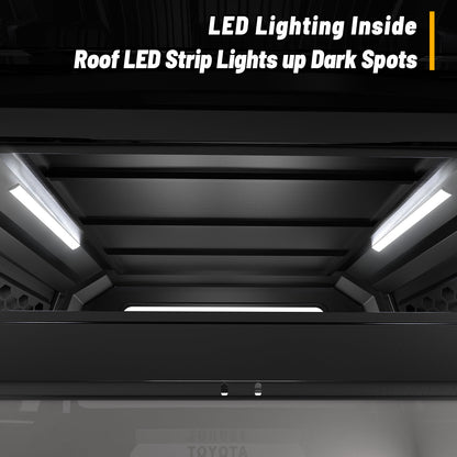 OPENROAD Truck Cap with Full Wing Doors, Extra-Large Storage, and LED Brake Light