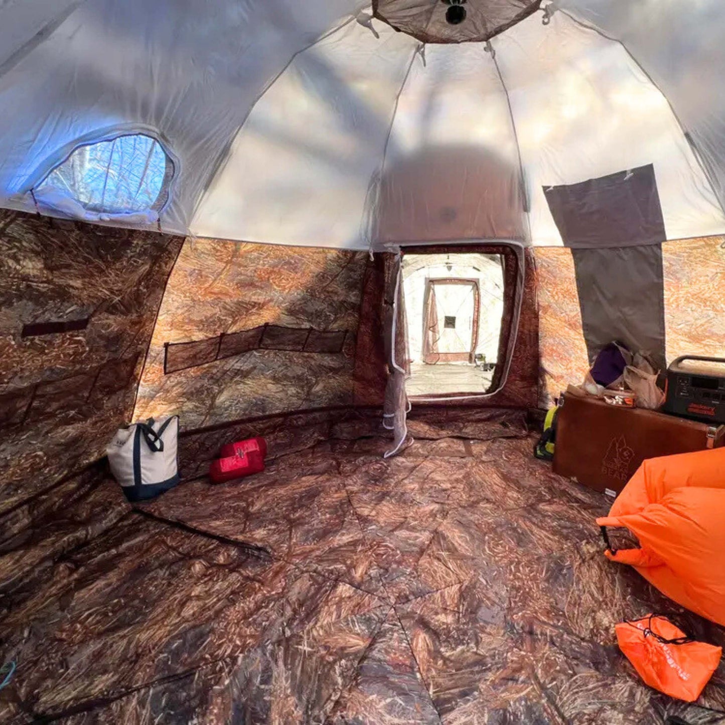 RBM All-Seasons tent  UP-5 for 2-6 person + Wood Stove Caminus M + Three-Layer Floor