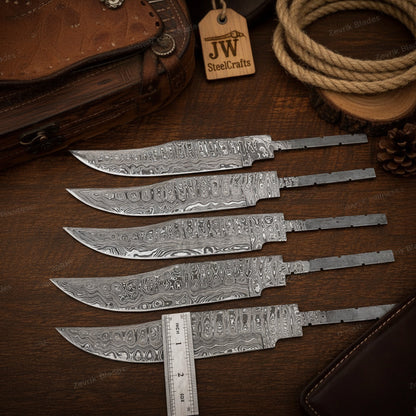 Rangehand Blade Blank Set 9" Handmade Damascus Full Tang Blank