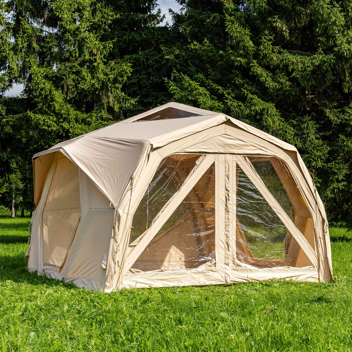 Coody Hub Pro Beige- Inflatable Tent for Camping (2-6 Person)