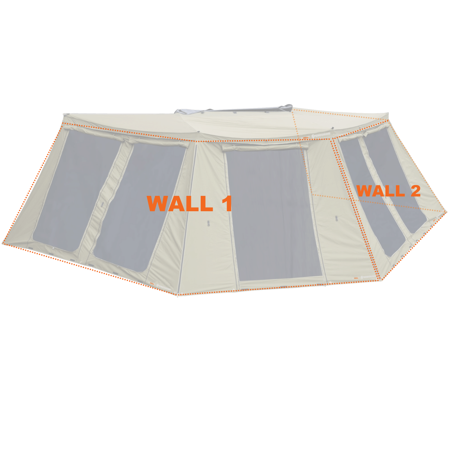 23ZERO 270 Awning Driver Side / None / Screen Wall Peregrine 2.0 | 270 Degree Awning | 23ZERO