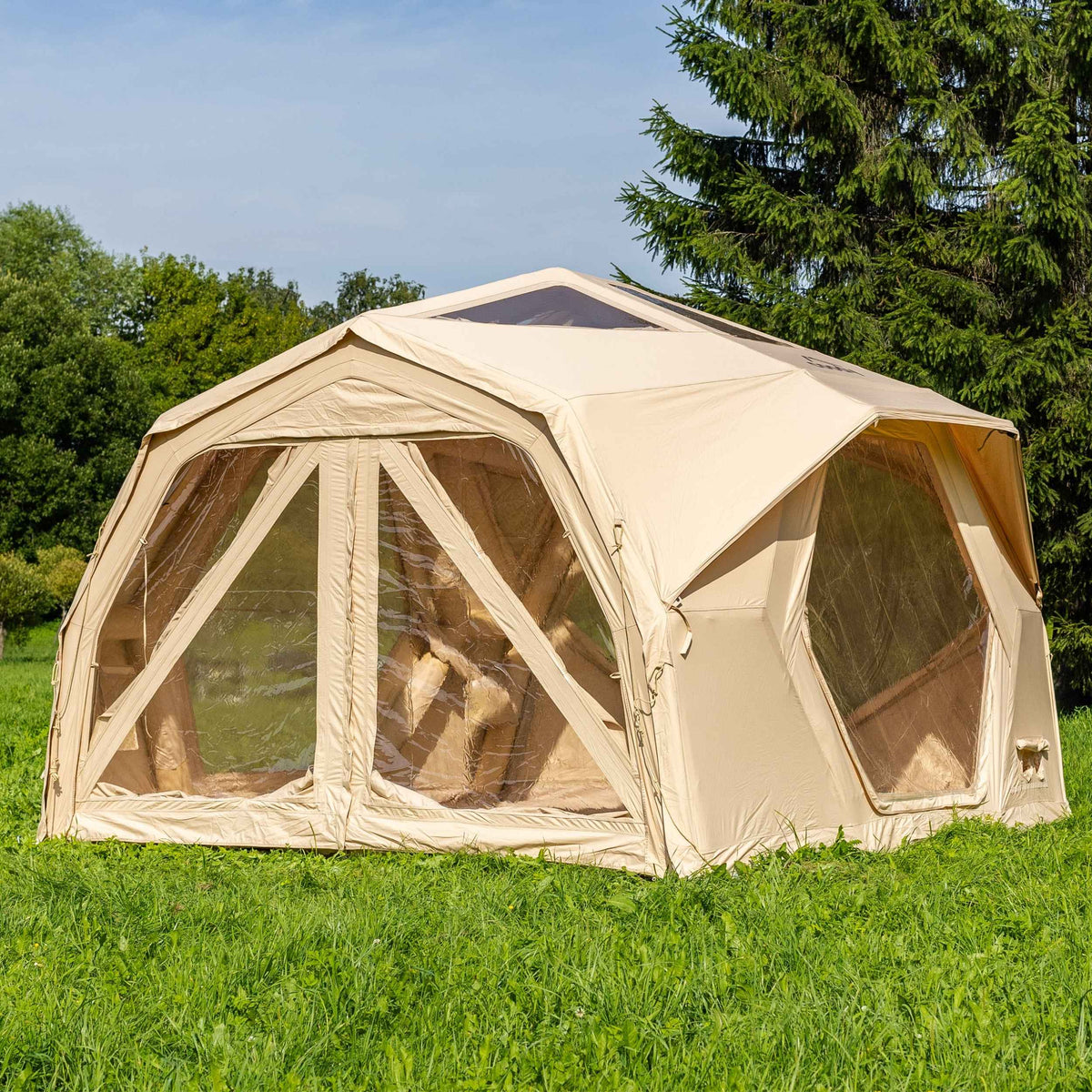 Coody Hub Pro Beige- Inflatable Tent for Camping (2-6 Person)