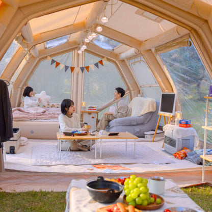 Coody Familia AirTent 17.2 Pro Beige- Inflatable Tent for Camping (2-10 Person)