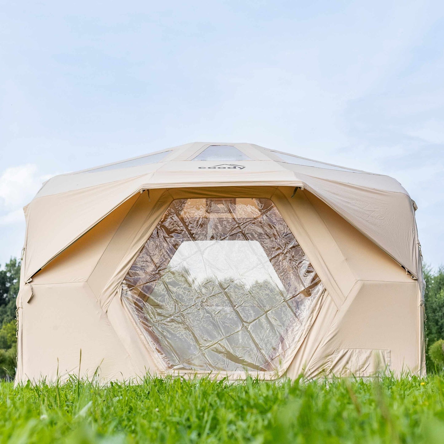 Coody Hub Pro Beige- Inflatable Tent for Camping (2-6 Person)