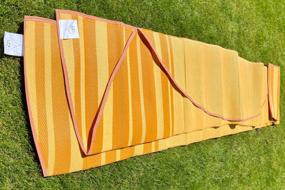 Striped Bell Tent Floor Matting | Citrus Tones