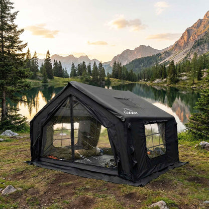 Coody 10 Black Inflatable Tent House for Camping (2-4 person)