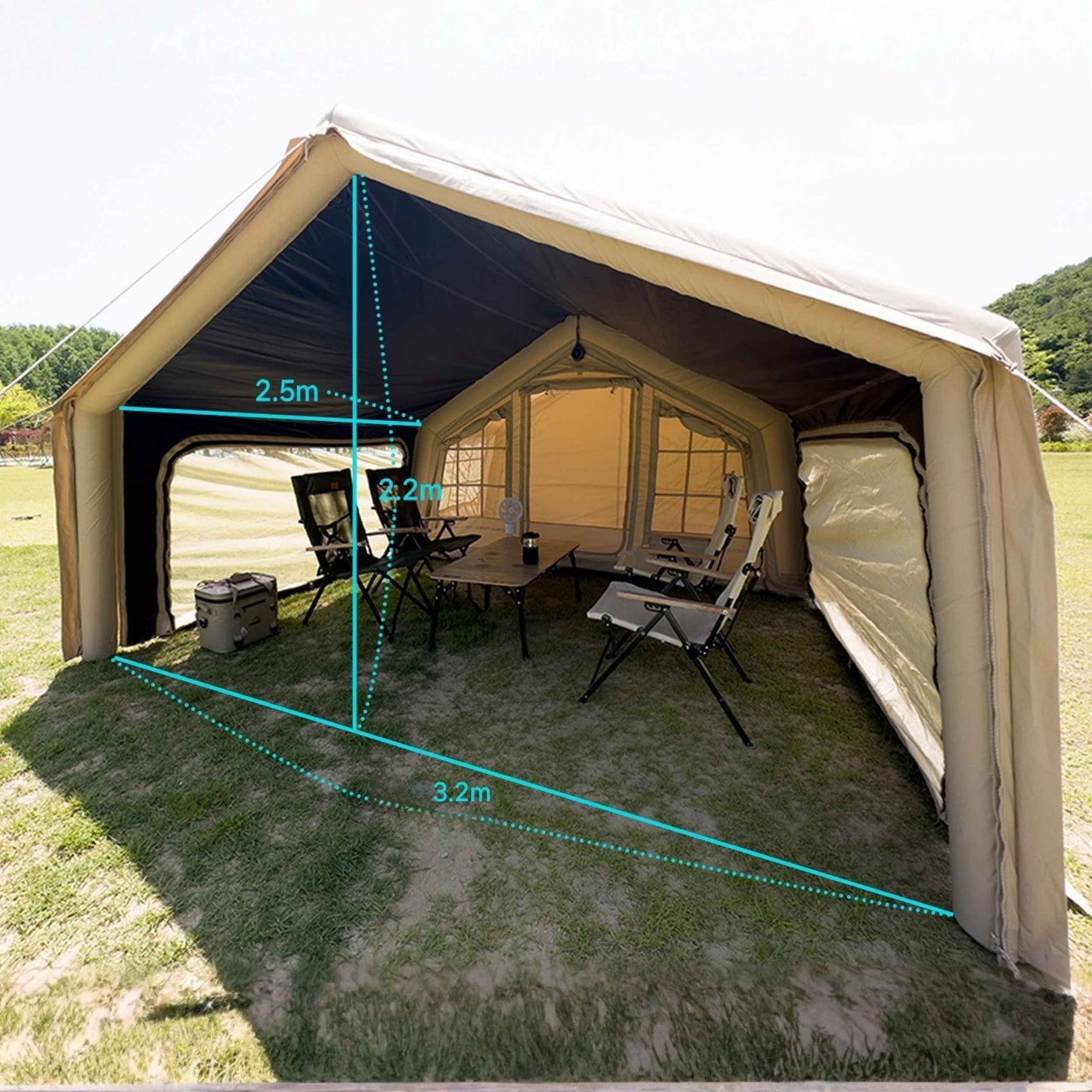 Coody AirTarp Beige - Inflatable Canopy for Tent 8.0