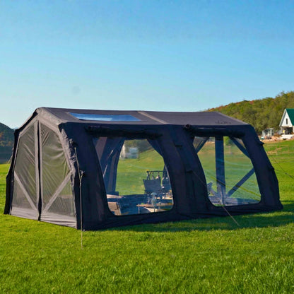 Coody Familia AirTent 17.2 Pro Black - Inflatable Tent for Camping (2-10 Person)
