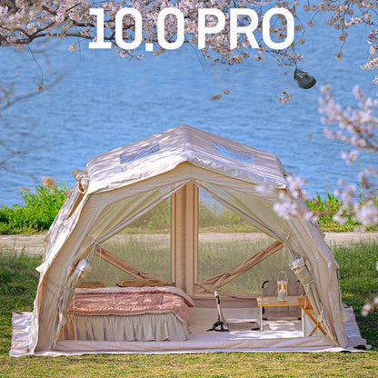 Coody 10.0 PRO Beige Premium Inflatable Canvas Tent for 2–4 Campers