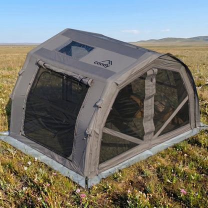Coody 10.0 PRO Gray - Premium Inflatable Canvas Tent for 2–4 Campers