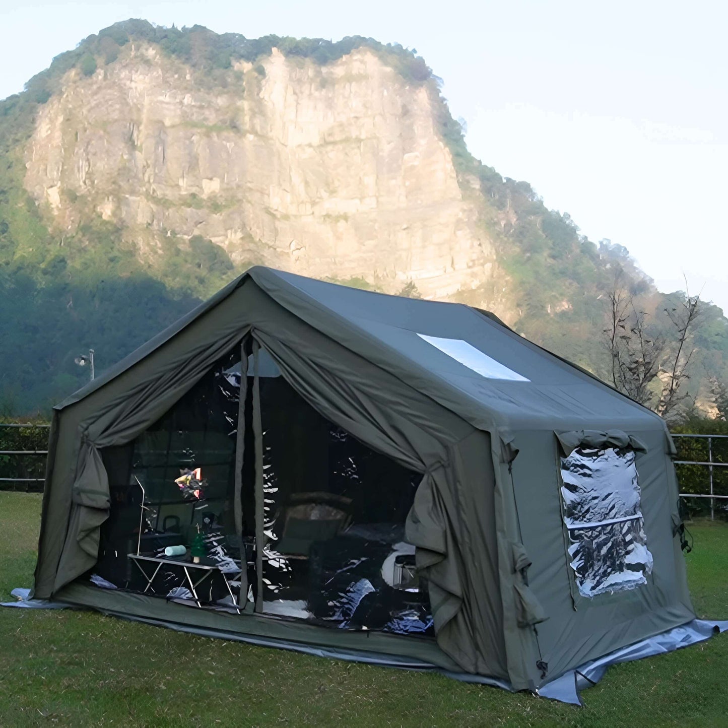 Coody 10 Forest Green Inflatable Tent House for Camping (2-4 person)