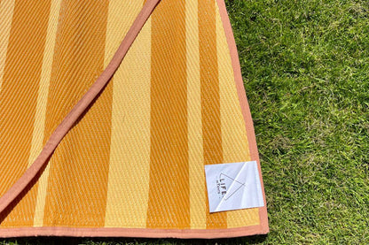 Striped Bell Tent Floor Matting | Citrus Tones