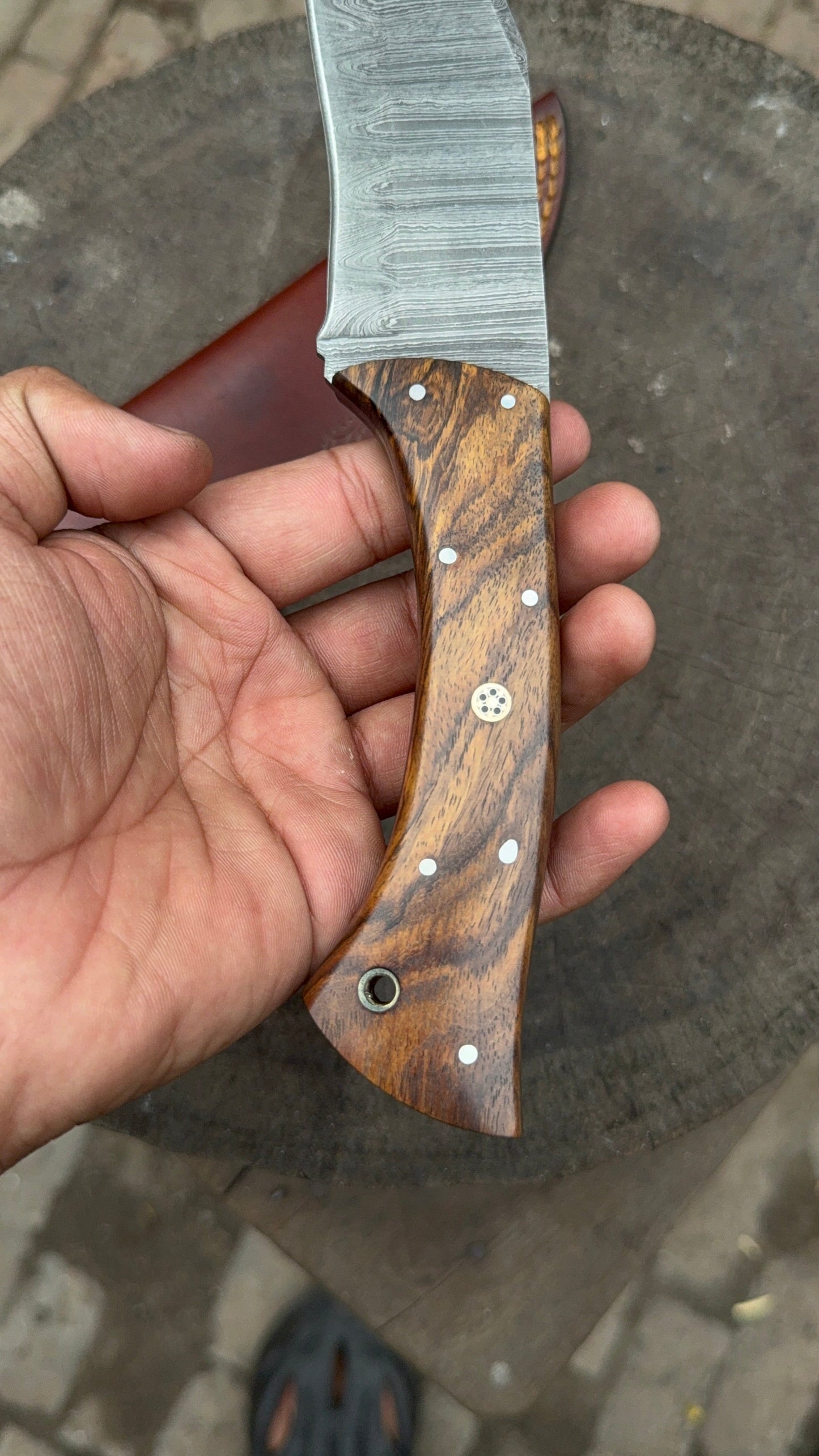 Professional Carving Knife 6 Inch Blade Wooden Handle Tool
