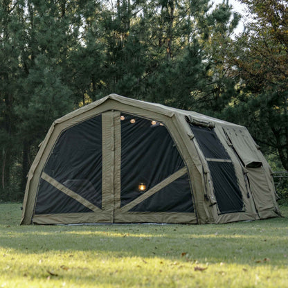 Coody Familia AirTent 17.2 Pro Forest Green- Inflatable Tent for Camping (2-10 Person)