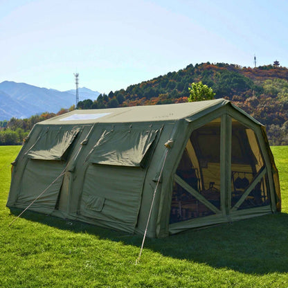 Coody Familia AirTent 17.2 Pro Forest Green- Inflatable Tent for Camping (2-10 Person)