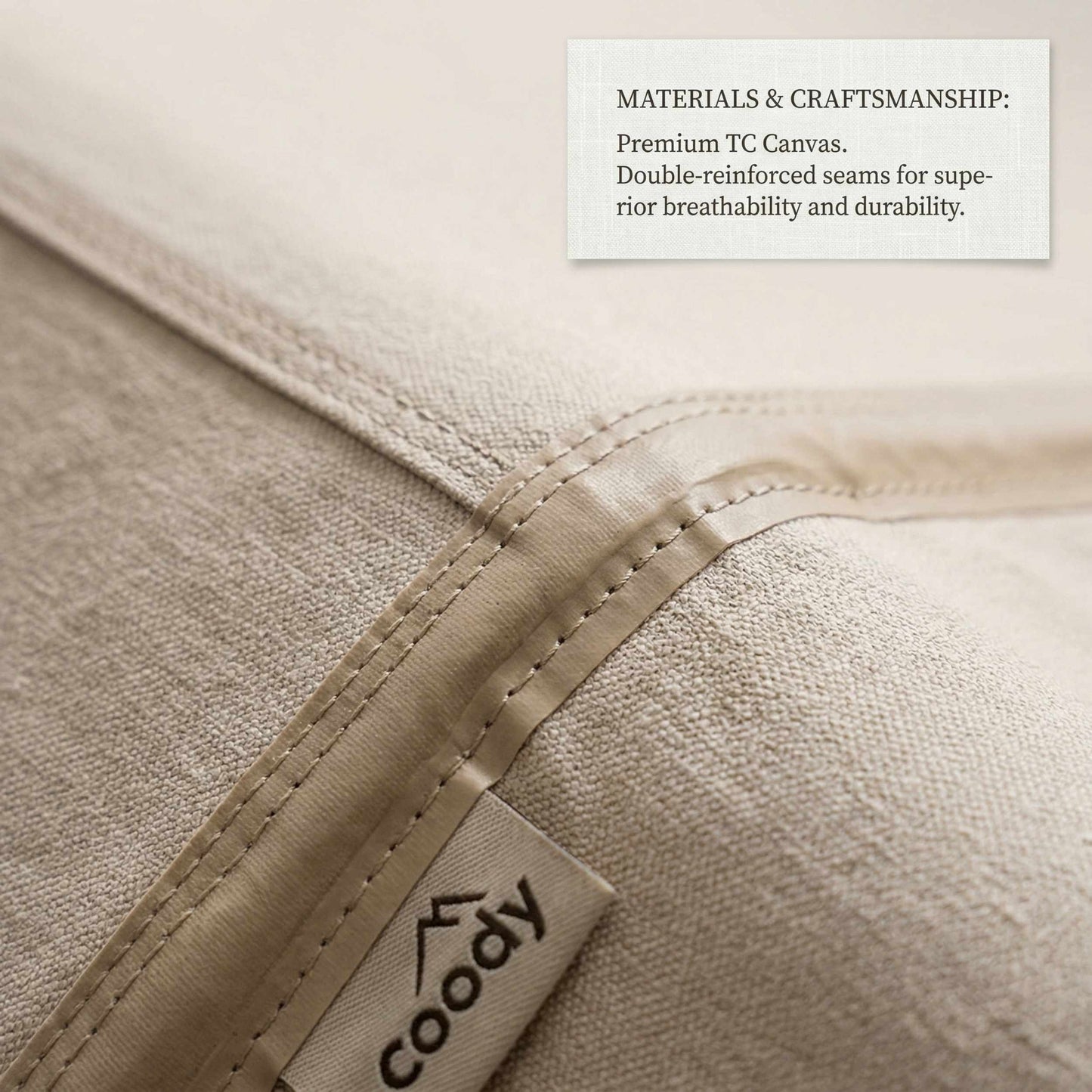 Coody Familia AirTent 17.2 PRO Beige (2-10 Person)+Electric Pump+TPU Door Beige+Ground Sheet