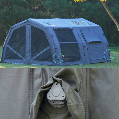 Coody Familia AirTent 17.2 Pro Forest Green- Inflatable Tent for Camping (2-10 Person)