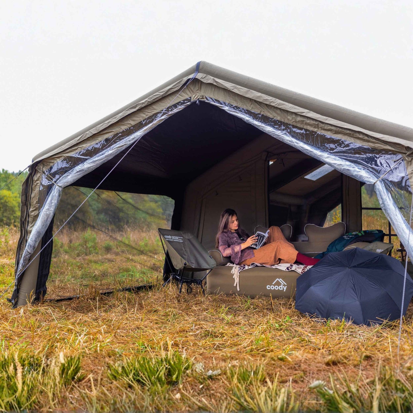Coody AirTarp Forest Green - Inflatable Canopy for Tent 8.0