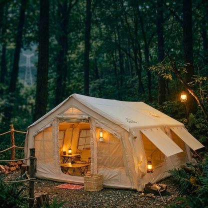 Coody 17.2 (Koala-7) Beige Inflatable Tent House for Camping (2-10 person)