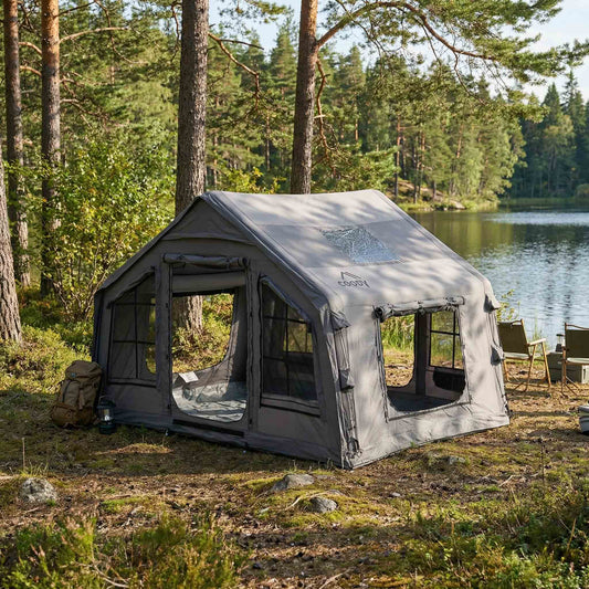 Coody 8 Gray - Inflatable Tent House for Camping 1-4 person