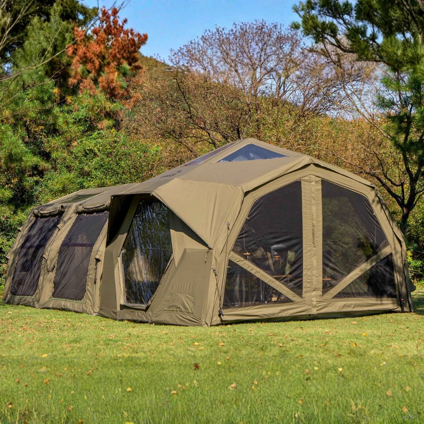 Coody Familia AirTent 17.2 Pro Forest Green- Inflatable Tent for Camping (2-10 Person)