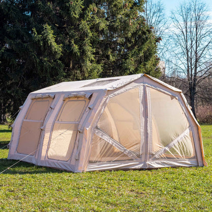 Coody Familia AirTent 17.2 Pro Beige- Inflatable Tent for Camping (2-10 Person)