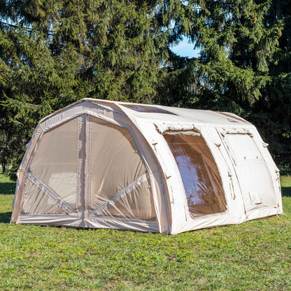 Coody Familia AirTent 17.2 PRO Beige (2-10 Person)+Electric Pump+TPU Door Beige+Ground Sheet