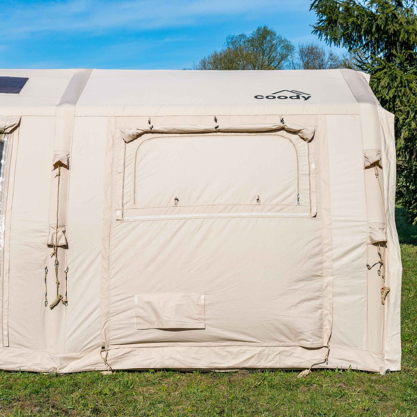 Coody Familia AirTent 17.2 Pro Beige- Inflatable Tent for Camping (2-10 Person)