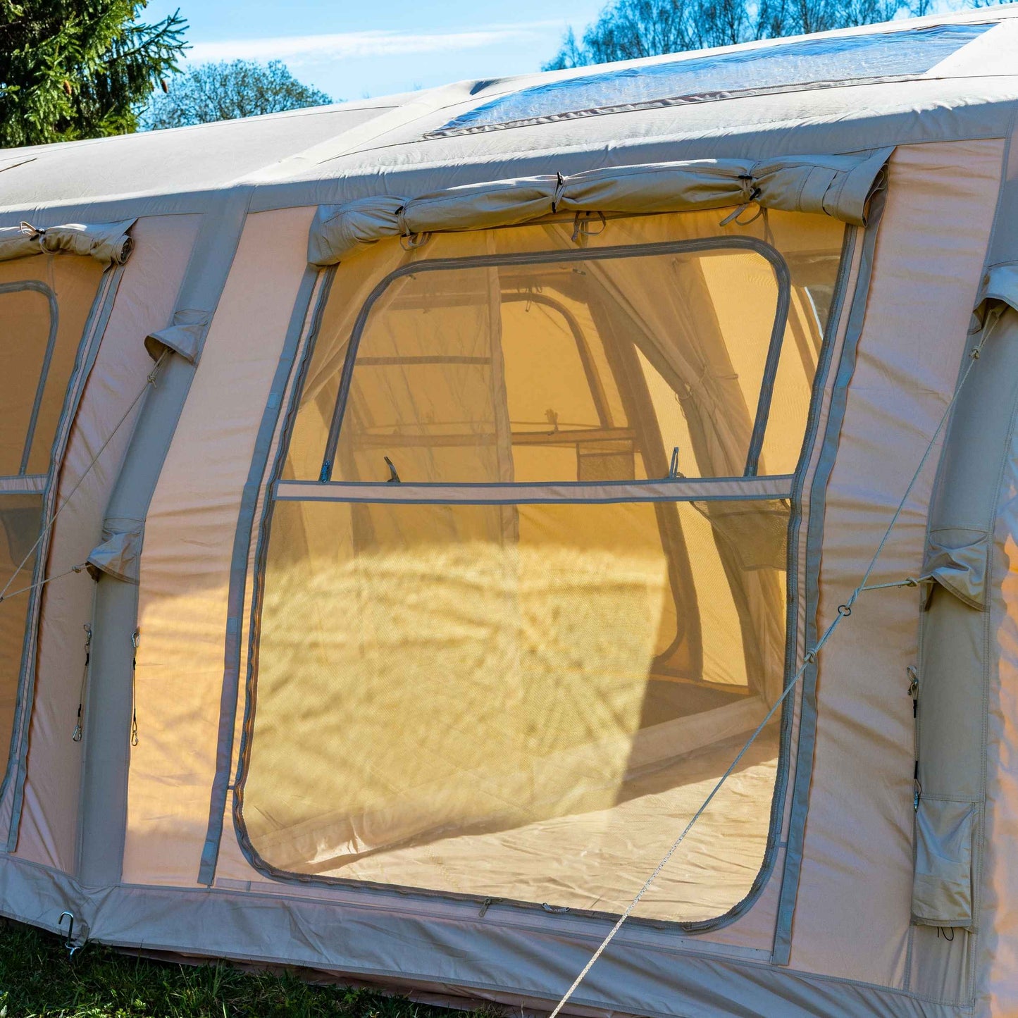 Coody Familia AirTent 17.2 Pro Beige- Inflatable Tent for Camping (2-10 Person)