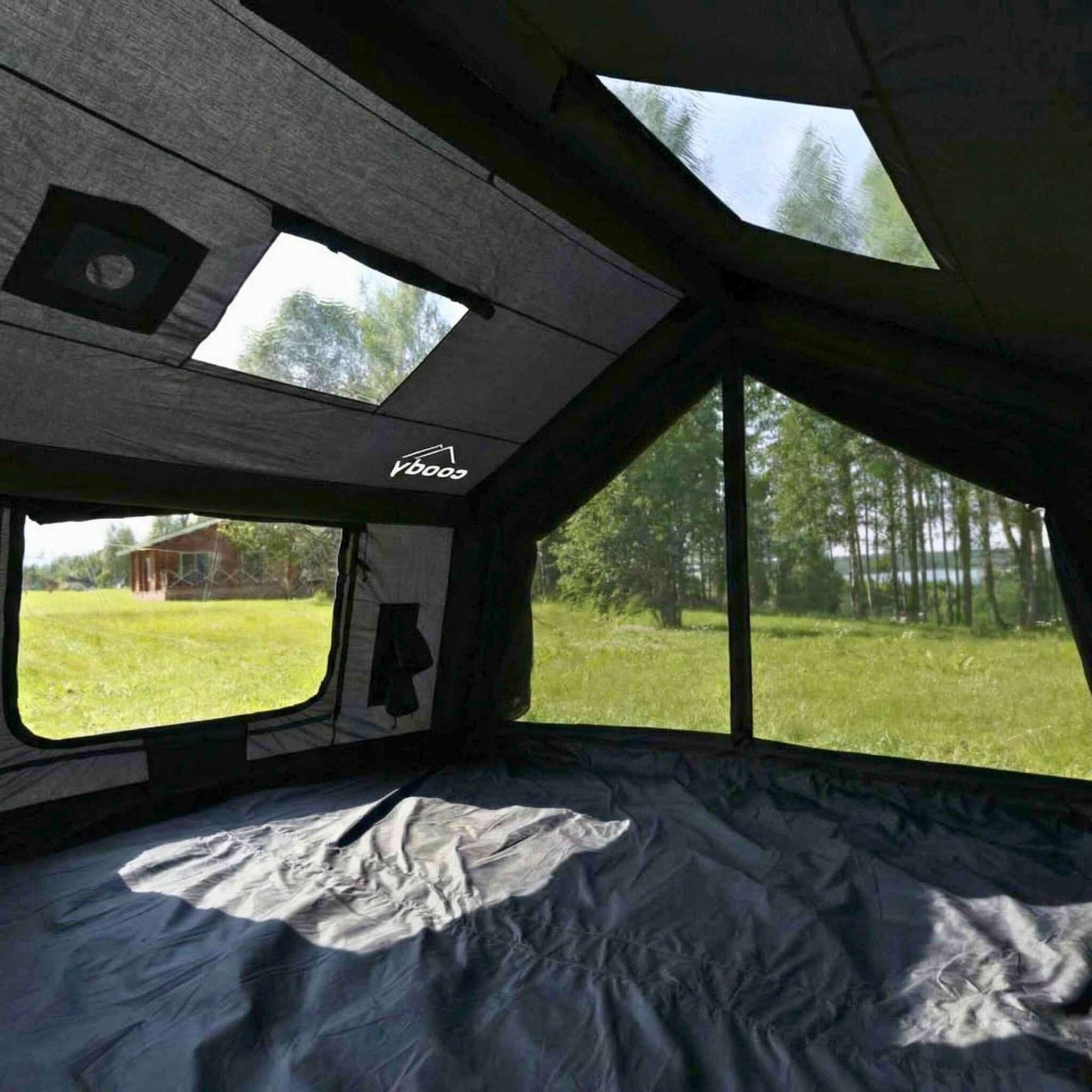 Coody 10 Black Inflatable Tent House for Camping (2-4 person)