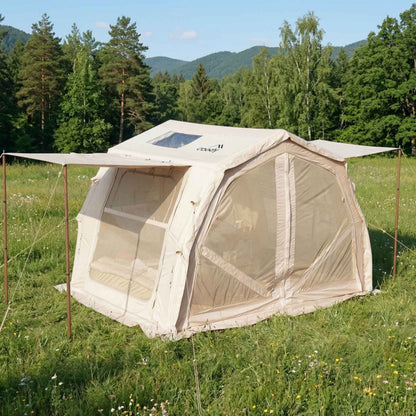 Coody 10.0 PRO Beige Premium Inflatable Canvas Tent for 2–4 Campers