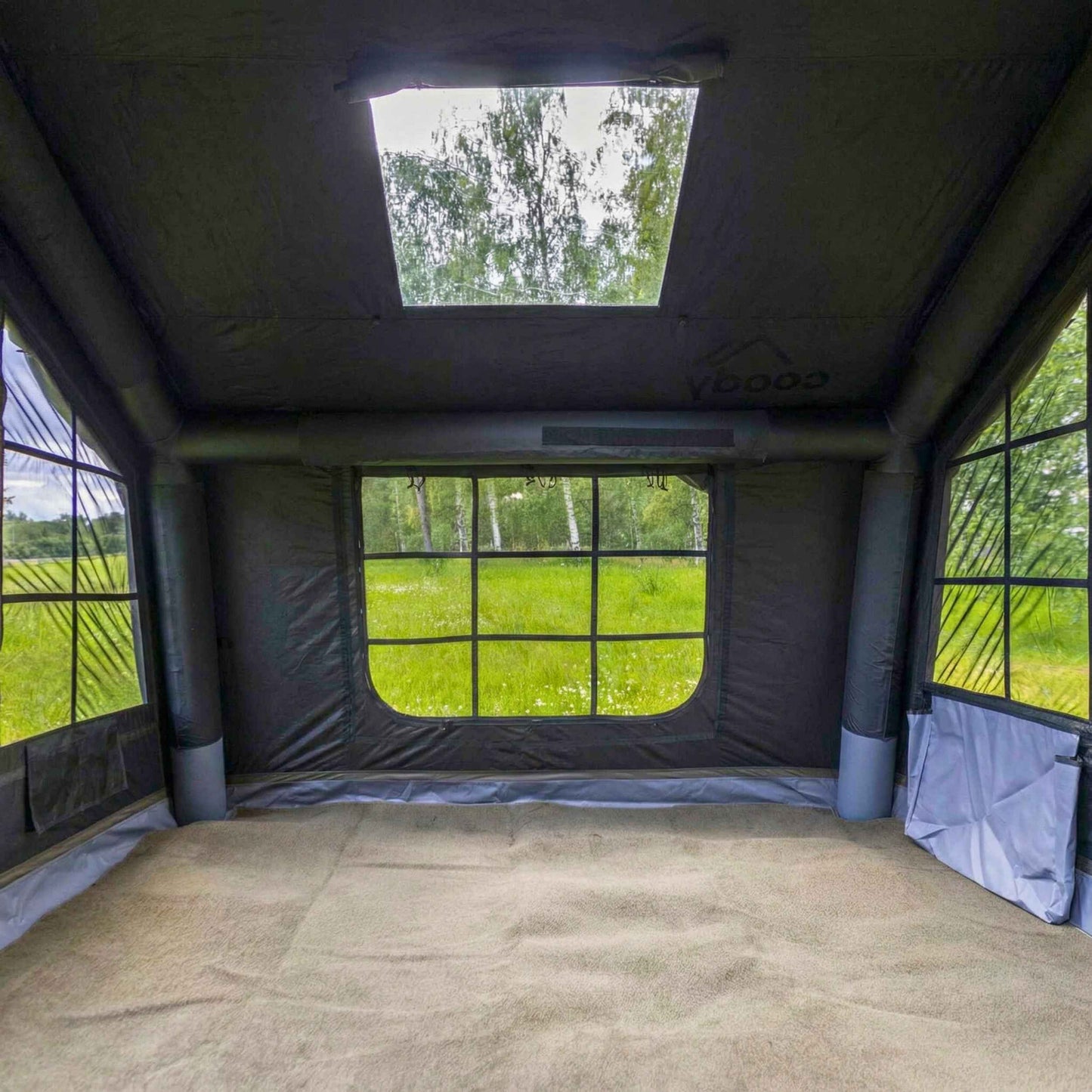 Coody 8 Black - Inflatable Tent House for Camping 1-4 person